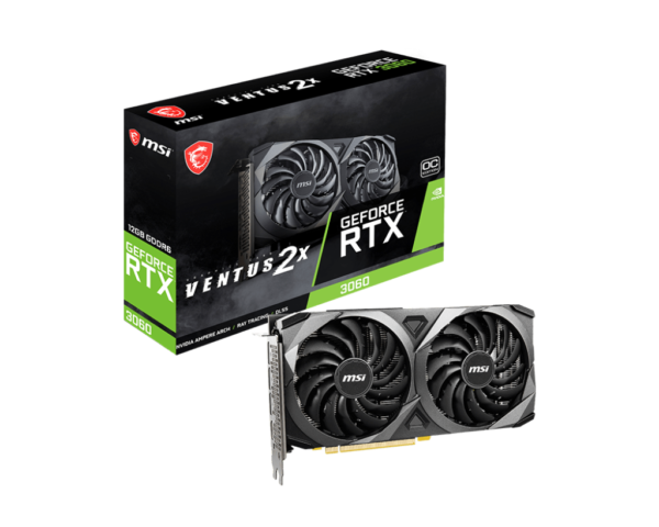 MSI GeForce RTX™ 3060 VENTUS 2X 12G OC Graphics Card 12GB GDDR6 192-bit