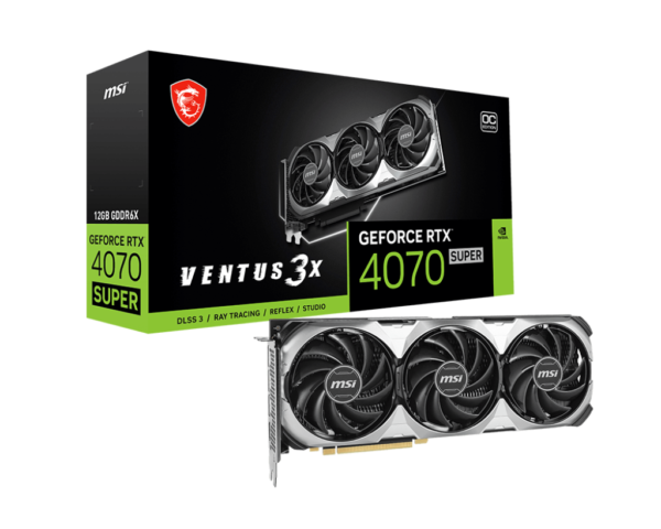 MSI GeForce RTX 4070 SUPER 12G VENTUS 3X OC Video Graphics Card