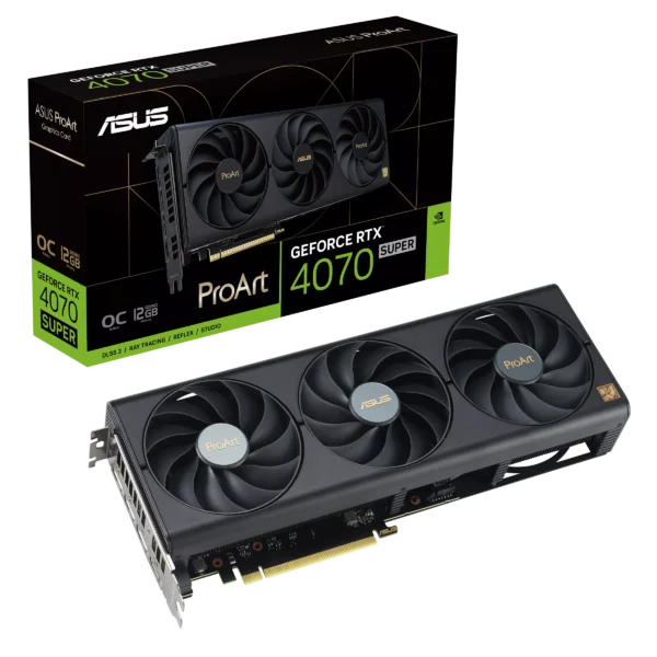 Asus ProArt GeForce RTX™ 4070 SUPER 12GB GDDR6X OC Edition Video Graphics Card PROART-RTX4070S-O12G