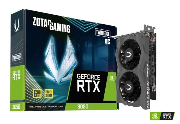 ZOTAC GAMING GeForce RTX 3050 6GB GDDR6 Twin Edge OC Video Graphics Card - ZT-A30510H-10L