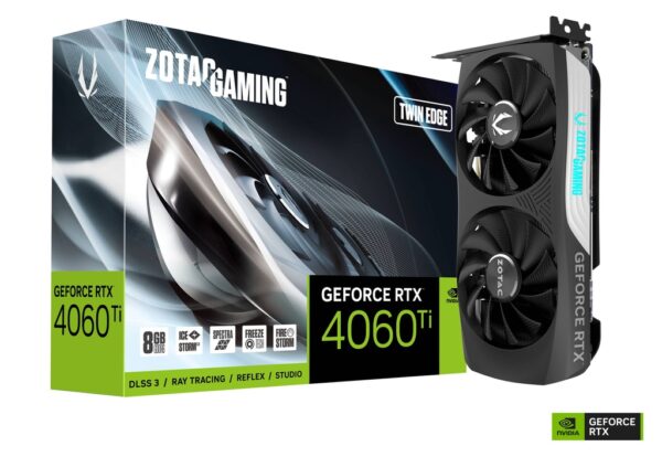 ZOTAC GAMING GeForce RTX 4060 Ti 8GB Twin Edge Video Graphics Card ZT-D40610E-10M